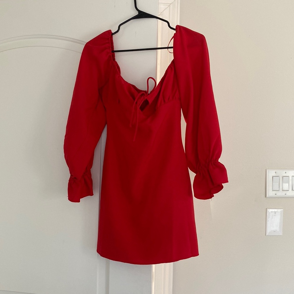 White Fox Afternoon Light Mini Dress Red